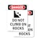 Signmission Do Not Climb On Rocks, 10 in W x Rectangle, Plastic OS-2PACK-DS-P-1014-V-2090 - alternate 1